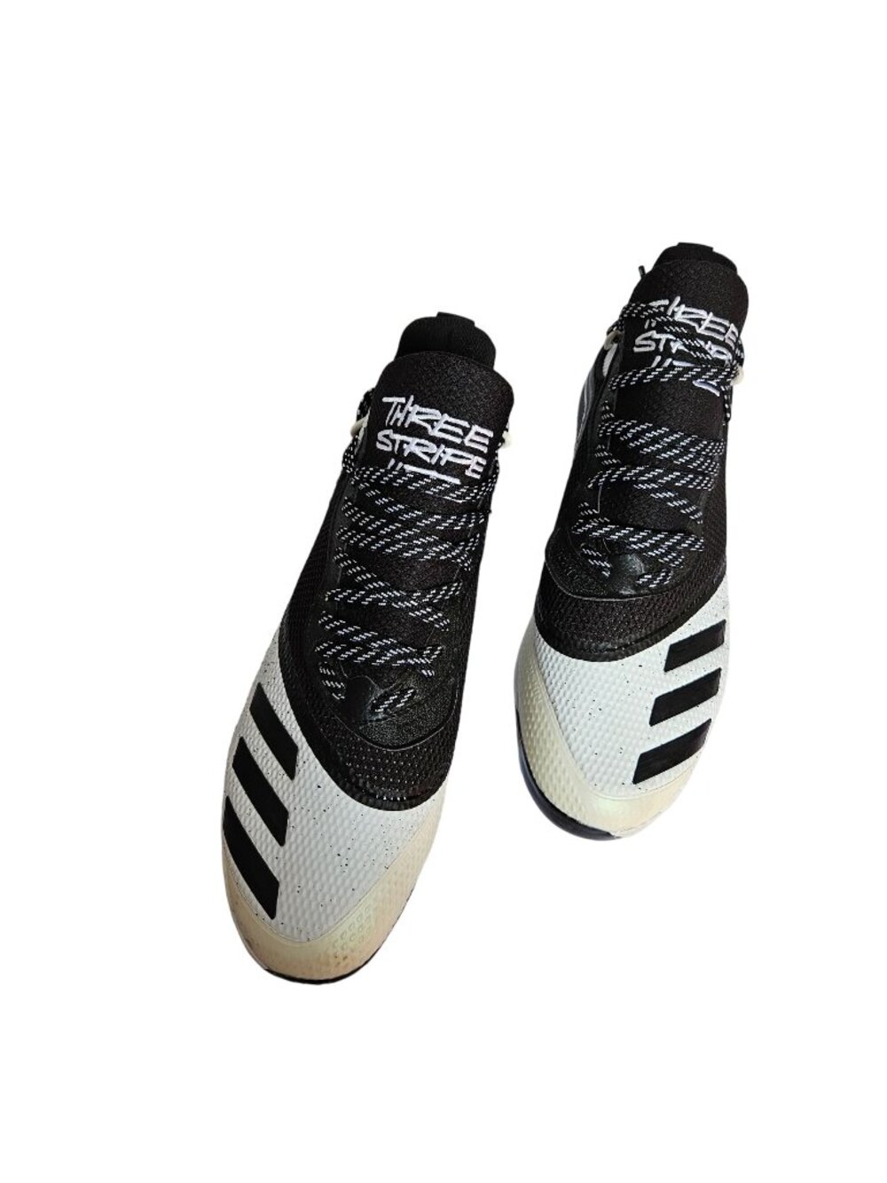 Adidas Icon V Speed Trap Core Black White Mens Size 13 Metal Cleats athletic
